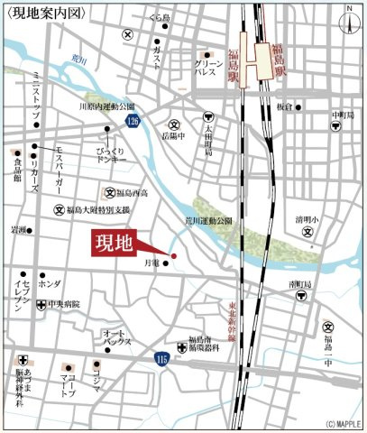 新築戸建・建売　福島市方木田古川　全2棟の地図