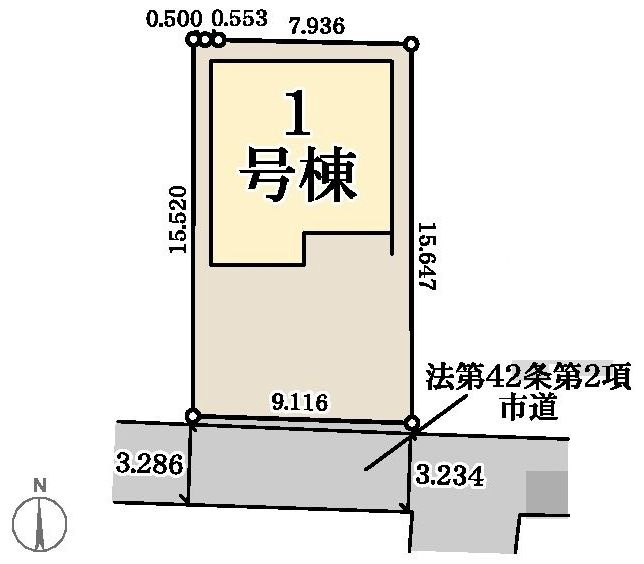 リーブルガーデンＳ第12 富岡七日市　１号棟の区画図|駐車場は2台以上ご用意しています！