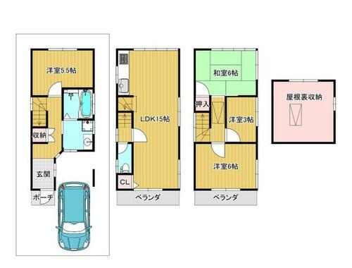 四宮5丁目　中古一戸建ての間取り|間取り図はいかがですか？ご希望を叶える間取りですか？リビングの広さは？水回りの位置は？カウンターキッチン？など色々な情報が集約されています。弊社ではリフォームなどのご相談も承っております。