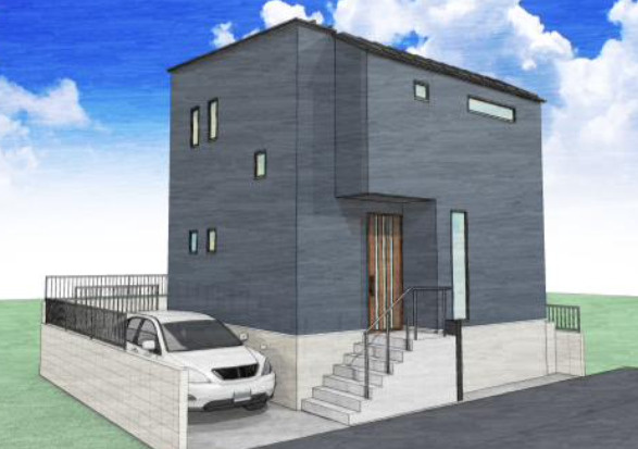 【仲介手数料無料】所沢市上新井１０期全１棟　所沢市の新築住宅なら西武ハウジングの外観パース