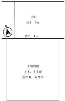 【土地図】 | 北区本庄東２丁目売り土地