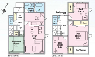 【間取り】 | 【名古屋市緑区諸の木2丁目2702新築戸建】✨️仲介手数料無料✨️鳴海東部小学校・扇台中学校