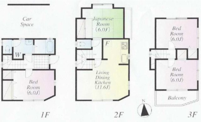 府中市新町１丁目の中古一戸建の間取り