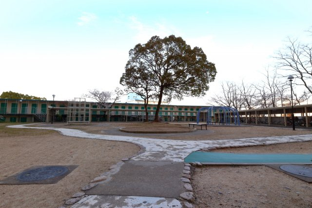 夢野ハイタウン1号棟のその他共用部分|中庭です。