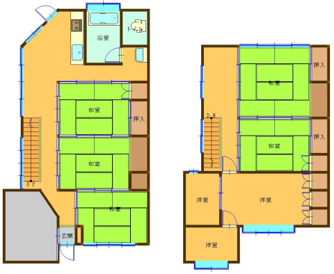 学校町2丁目　田中貸家の間取り