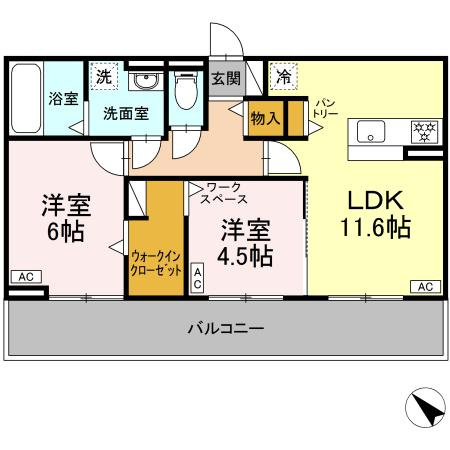 ラコリーナ花園の間取り