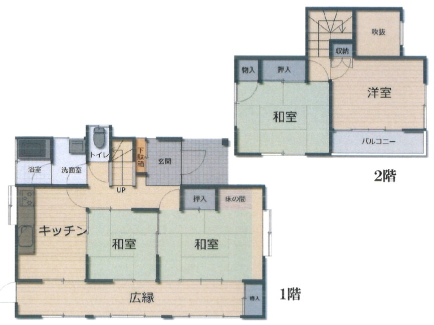 あきる野市舘谷　中古戸建の間取り