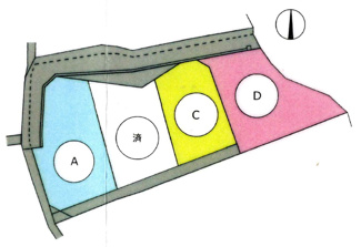 【区画図】 | 岡谷市神明町2丁目 分譲地C | 区画図