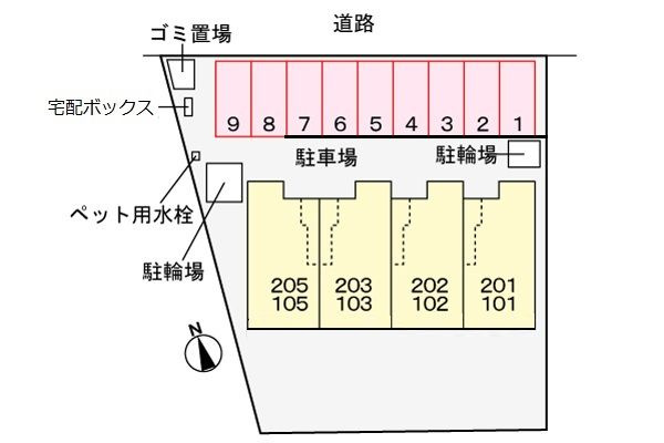 ウェル　セレッソ　　刈谷市近郊の賃貸はクラスホームの駐車場