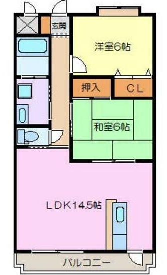 スカイマンションキャッスルの間取り