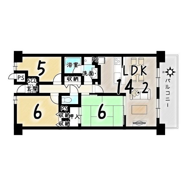 グランド日光ハイツ東向日