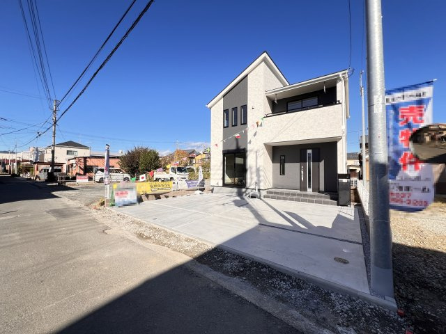 新築　富岡市七日市第12　Livele Garden.S　１号棟の前面道路含む現地写真|現地写真　南側接道幅員約2.8ｍ