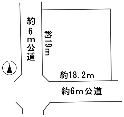 ６５４８２　羽島市小熊町内粟野4丁目土地の区画図