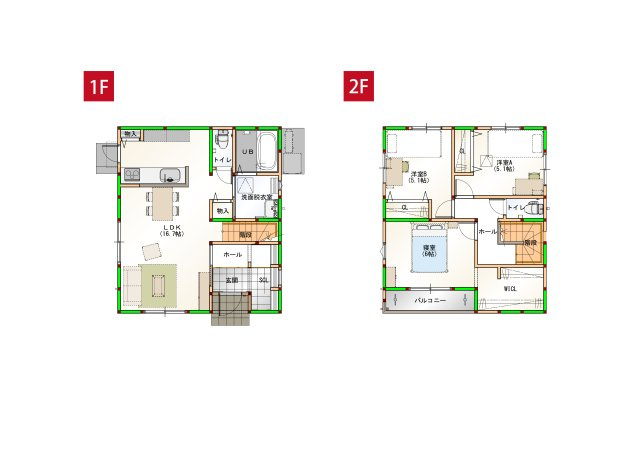 【間取り】 | 高知市百石町４丁目/2区画 | 東区画