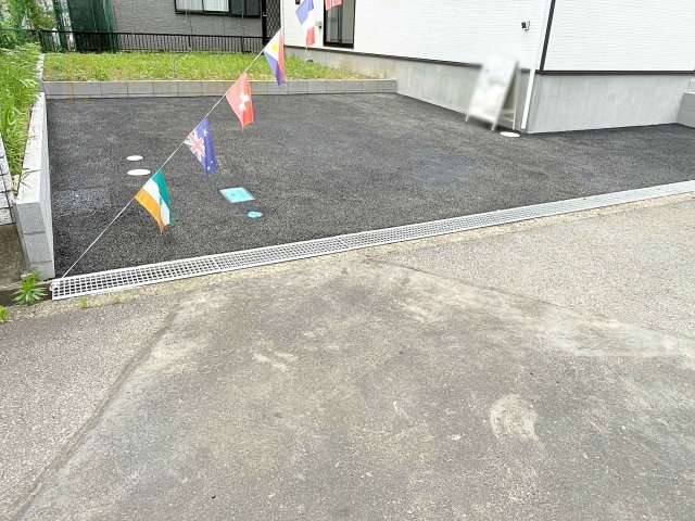 つくば市自由ケ丘第9　新築戸建て　1号棟の駐車場|カースペースは2台お停めいただけます♪