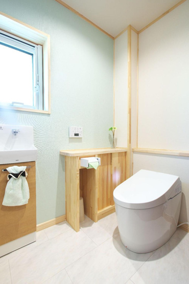 【トイレ】 | 天童市芳賀タウン南【モデルハウス】 | トイレは高性能な節水トイレです。