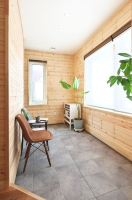 【内装】 | 天童市芳賀タウン南【モデルハウス】 | 1階には土間のスペースがあります。