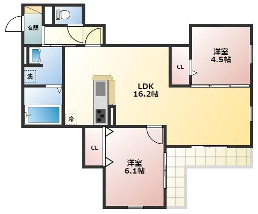 ヴィクトワール庄の間取り