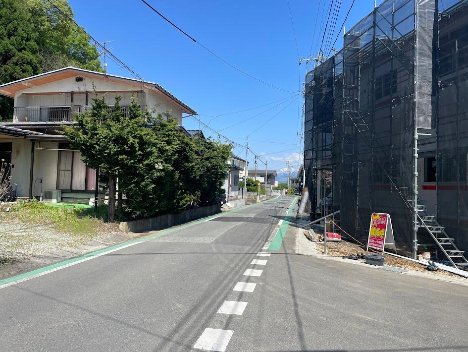 天童市天童中1号棟【新築建売】の前面道路含む現地写真|前面道路