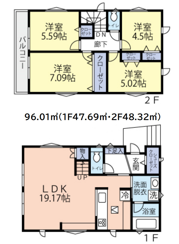 横浜市戸塚区下倉田町 新築戸建て【仲介手数料無料】の間取り