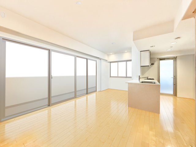 プレミスト八幡駅マスターズプレイスの居間・リビング|プライバシー確保のため、既存の家具を消しました。イメージ画像です。