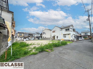 【前面道路含む現地写真】 | 城陽市久世里ノ西　3区画1号地　売土地　建築条件付き