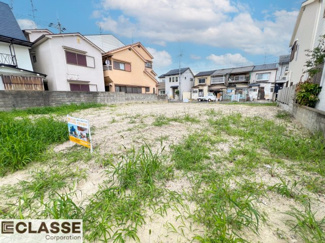 【前面道路含む現地写真】 | 城陽市久世里ノ西　3区画1号地　売土地　建築条件付き