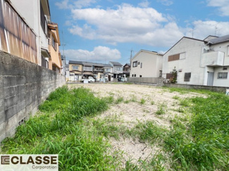 【前面道路含む現地写真】 | 城陽市久世里ノ西　3区画1号地　売土地　建築条件付き