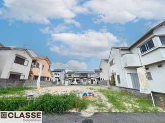 【前面道路含む現地写真】 | 城陽市久世里ノ西　3区画1号地　売土地　建築条件付き