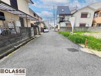 【前面道路含む現地写真】 | 城陽市久世里ノ西　3区画2号地　売土地　建築条件付き