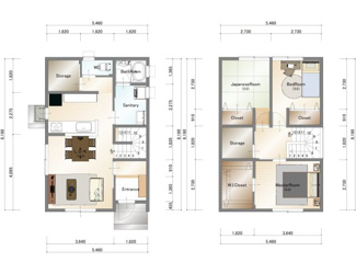 【参考プラン】 | 城陽市久世里ノ西　3区画2号地　売土地　建築条件付き | 自由設計になりますので設計士と直接お話していただきオンリーワンのおうちづくりが可能です！需要の多いランドリールームも実現可能です。一緒に楽しくお家づくりをしていきましょう！