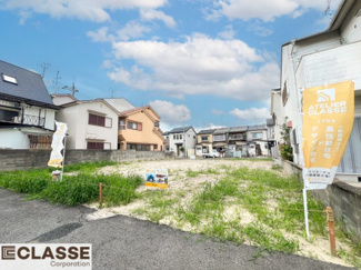 【前面道路含む現地写真】 | 城陽市久世里ノ西　3区画2号地　売土地　建築条件付き