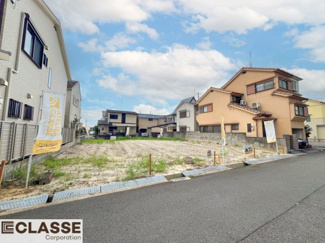 【前面道路含む現地写真】 | 城陽市久世里ノ西　3区画3号地　売土地　建築条件付き