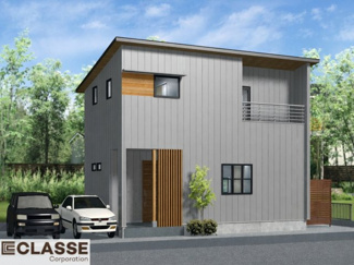 【外観パース】 | 城陽市久世里ノ西　3区画3号地　売土地　建築条件付き | ・参考プラン価格：2640万（別途外構費187万、造成費等-万）　　　　
・建物価格は参考価格になります。
（弊社標準建物 30坪で計算した価格です）