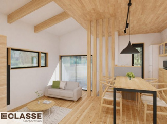 【外観パース】 | 城陽市久世里ノ西　3区画3号地　売土地　建築条件付き | 区画割例　縦2区画