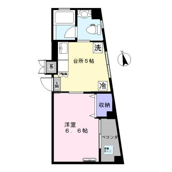 市川市八幡２丁目の賃貸マンションの間取り