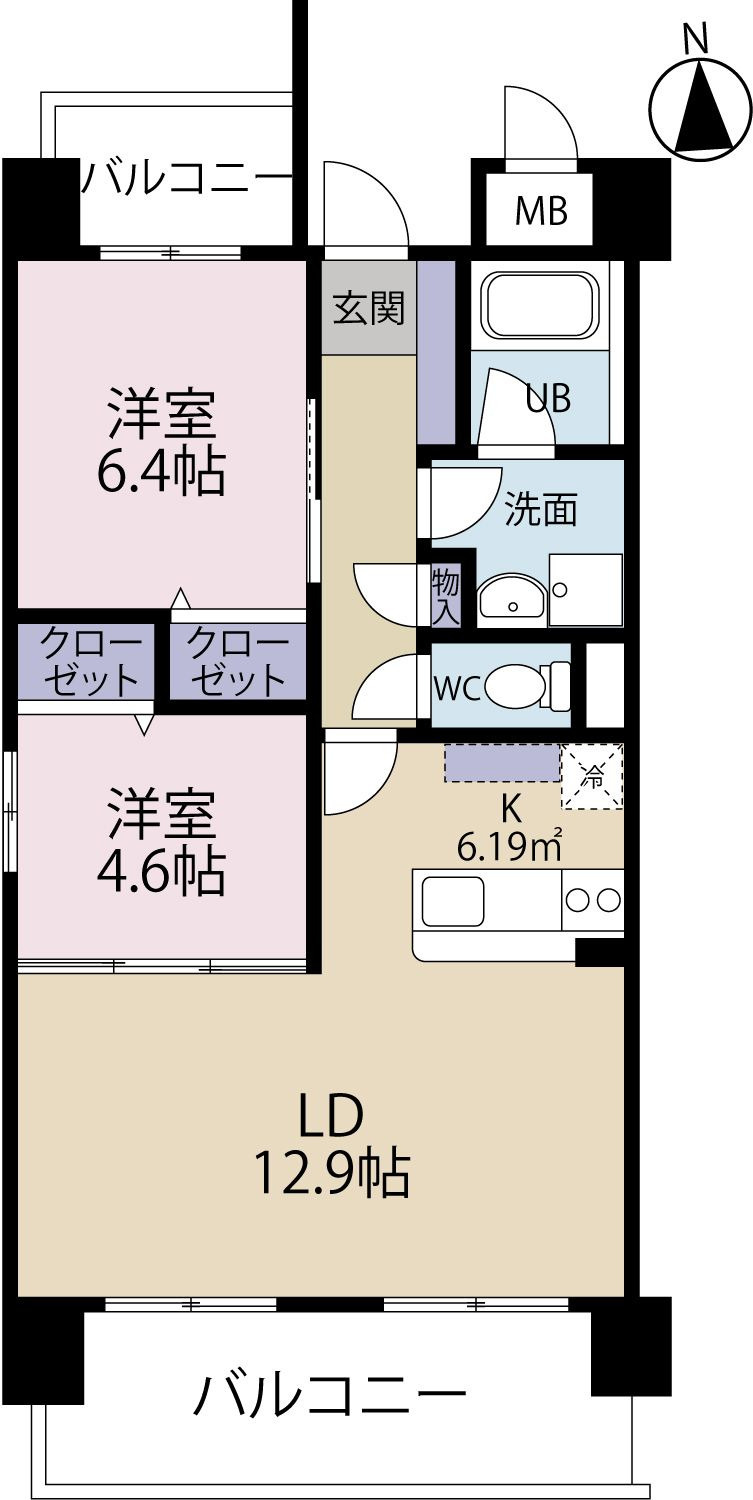 レセーナ姪浜の間取り