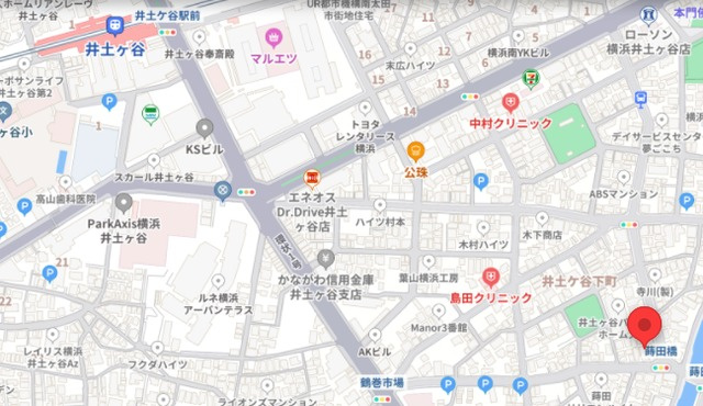 ボヌール井土ヶ谷の地図