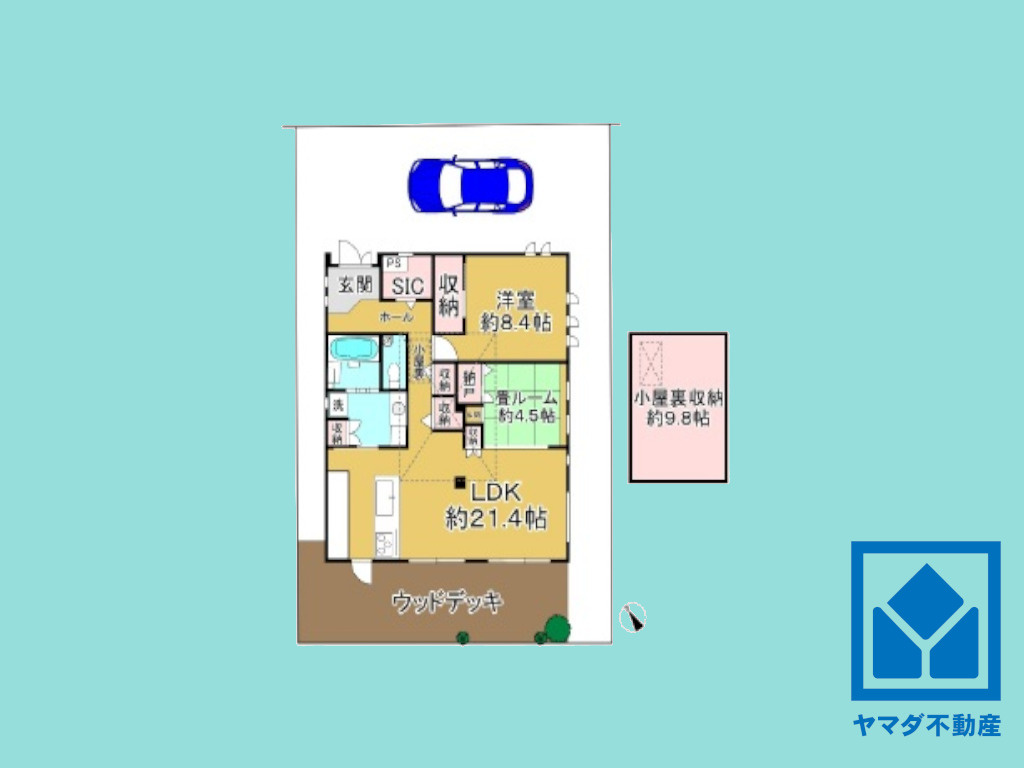 京田辺市山手西２丁目の間取り