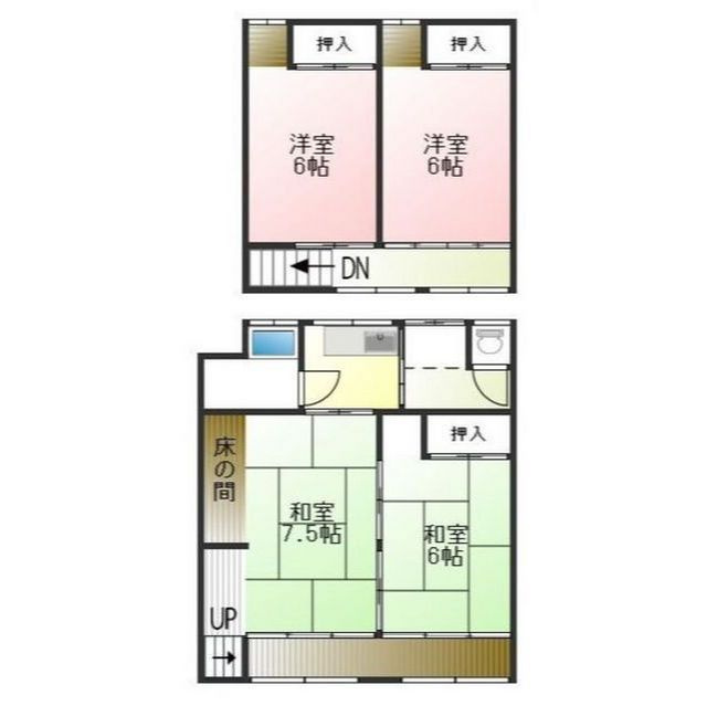 岐阜市中川原３丁目の一戸建ての間取り