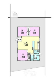 南城市玉城新築戸建て　Ｂ棟の区画図
