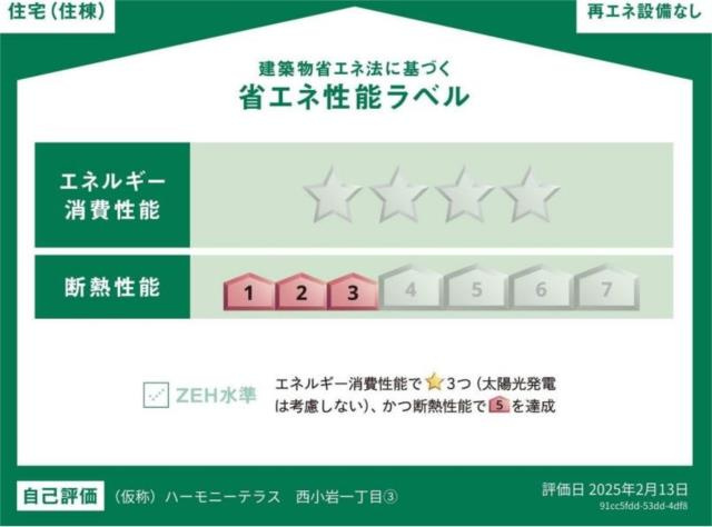 メゾン フルール 小岩駅前の省エネ性能ラベル