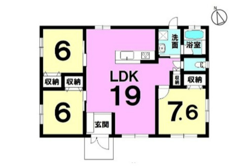 南城市玉城新築戸建て　Ｃ棟の間取り