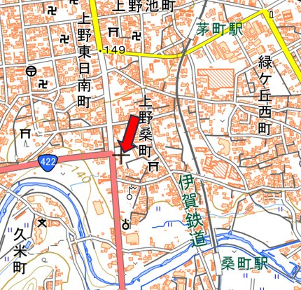 伊賀市1棟アパートの地図