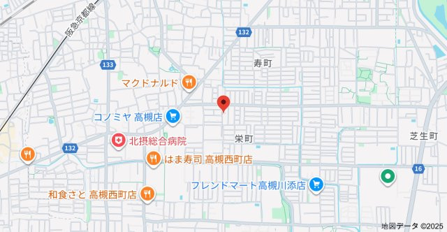 中谷借家2戸の地図