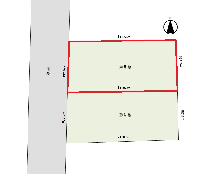 綾部市上延町売土地の土地図