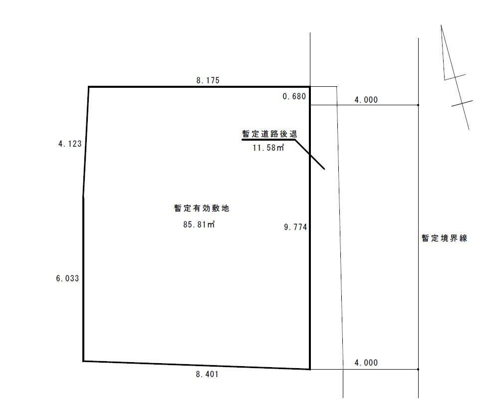 東京都調布市下石原　売土地　（更地）の土地図