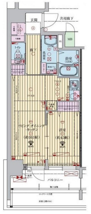 ファーストフィオーレ梅田イーストの間取り