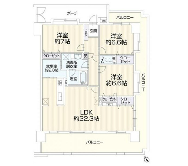 アンピール松島の間取り