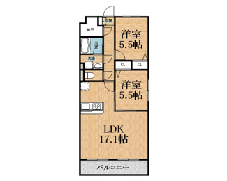 【間取り】 | ペレーネ増嶋